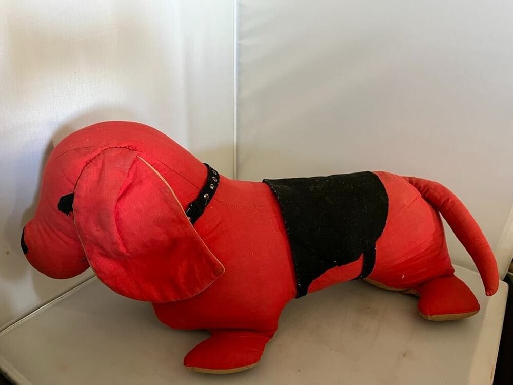 Mid Century Vintage Stuffed Dachshund C1950s